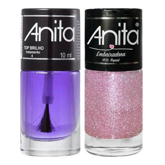 Imagem de Esmalte Repost Coleção Embaixadora + Top Brilho 10ml Anita