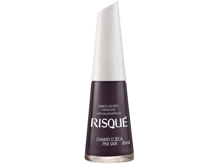 Esmalte Risqué Chamei o Zeca pra Sair Roxo - Cremoso Hipoalergênico 8ml ...