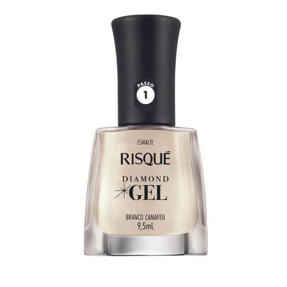 Imagem de Esmalte Risqué Coleção Diamond Gel Branco Camafeu 9,5Ml