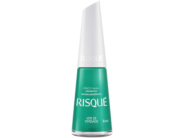 Imagem de Esmalte Risqué Coloridos Ver de Verdade Verde - Cremoso Hipoalergênico 8ml