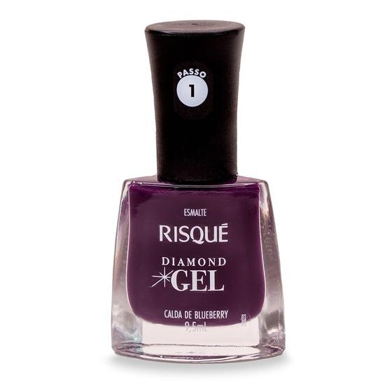 Esmalte Risqué Diamond Gel Calda De Blueberry Cremoso 9,5ml