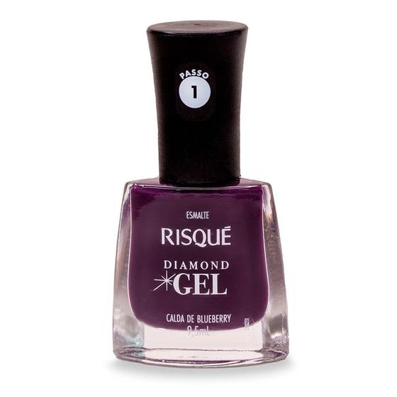 Imagem de Esmalte Risqué Diamond Gel Cor Calda de Blueberry 9,5ml