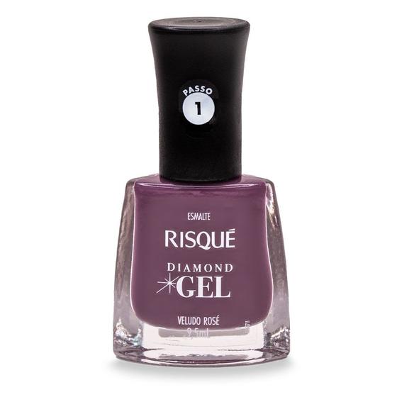 Imagem de Esmalte Risqué Diamond Gel Cor Veludo Rosé 9,5ml