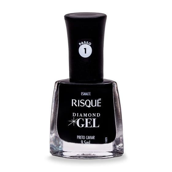 Imagem de Esmalte Risqué Diamond Gel Preto Caviar 9,5ml