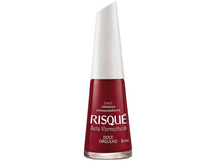 Imagem de Esmalte Risqué Sete Vermelhos Doce Orgulho - Vermelho Cremoso Hipoalergênico 8ml