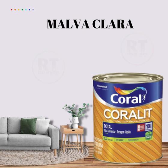 Imagem de Esmalte Sintético Base Água Coral Coralit Brilhante 800ml Cor Roxa p/Madeiras e Metais e Pintura em Artesanato de MDF