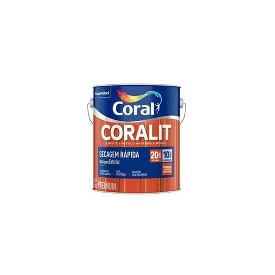 Esmalte Sintético Brilhante Coralit Secagem Rápida Branco - 3,6L Coral Menor preço em Esmalte Sintético Brilhante Coralit Secagem Rápida Branco - 3,6L Coral