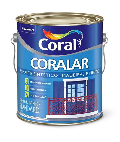 Imagem de Esmalte Sintético Coral Coralar Brilhante Preto Galão 3,6 Litros