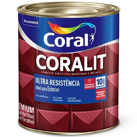 Imagem de Esmalte Sintético Coralit Ultra Resistência Fosco 900ml - CORAL