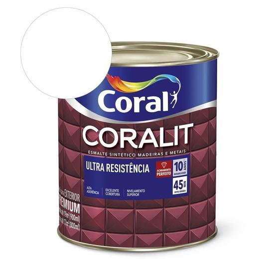 Imagem de Esmalte Sintético Coralit Ultra Resistência Fosco Branco Neve 900ml Coral