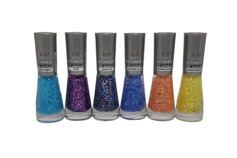 Imagem de Esmalte Top Beauty Coleção Ultimate Glitter 6 unid