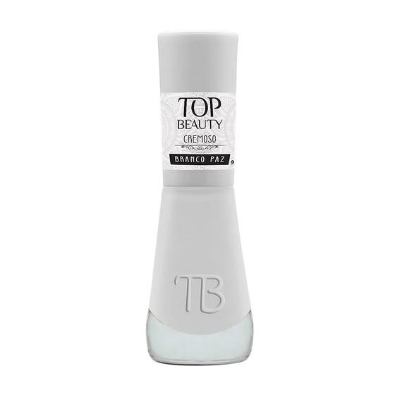 Imagem de Esmalte Top Beauty Cremoso Cor Branco Paz 9ml