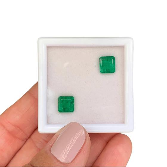 Imagem de Esmeralda Baguete Retangular Par 3,25ct