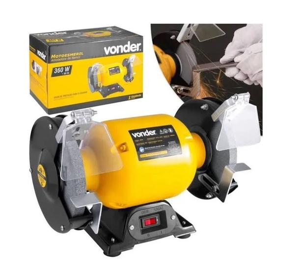 Esmeril 360w 220v Vonder Moto esmeril de bancada com 2 rebolos