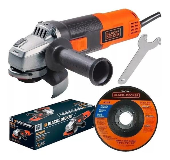 Esmerilhadeira 4 1/2 (115mm) 820w G720 Black+decker 127V Menor preço em Esmerilhadeira 4 1/2 (115mm) 820w G720 Black+decker 127V