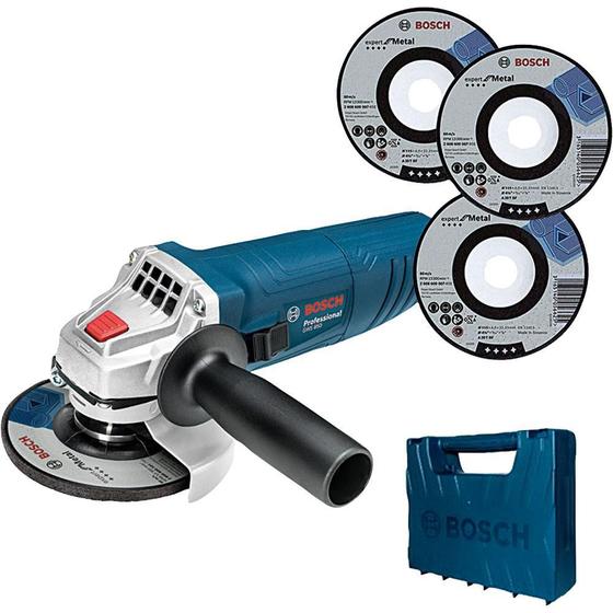 Esmerilhadeira Angular 115mm Bosch GWS 850 M14 com 3 Discos e Maleta 127V Menor preço em Esmerilhadeira Angular 115mm Bosch GWS 850 M14 com 3 Discos e Maleta 127V