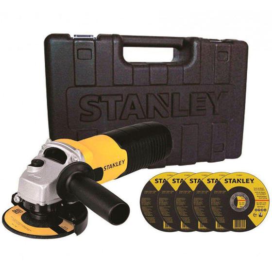 Imagem de Esmerilhadeira Angular 4-1/2 Pol. 220V 710W Com 5 Disco De Corte E Maleta Stgs7115Kd - Stanley