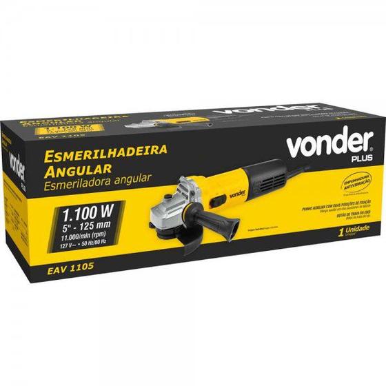 Esmerilhadeira angular 5", 1.100 W, 127V, EAV 1105 - Vonder Menor preço em Esmerilhadeira angular 5", 1.100 W, 127V, EAV 1105 - Vonder