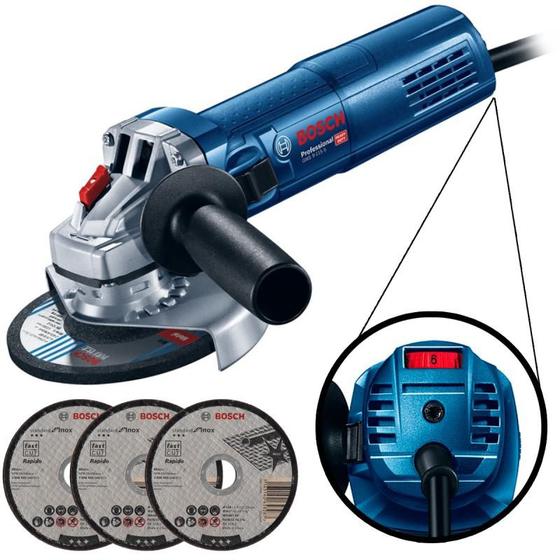 Imagem de Esmerilhadeira Angular 5 POL 900W Gws 9-125 S com Controle de Velocidade + 3 Discos BOSCH