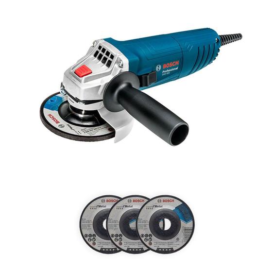 Esmerilhadeira Angular Bosch GWS 850, 850W com 3 discos Menor preço em Esmerilhadeira Angular Bosch GWS 850, 850W com 3 discos