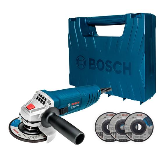 Imagem de Esmerilhadeira Angular Bosch GWS 850 850W M14 Com 3 Discos E Maleta