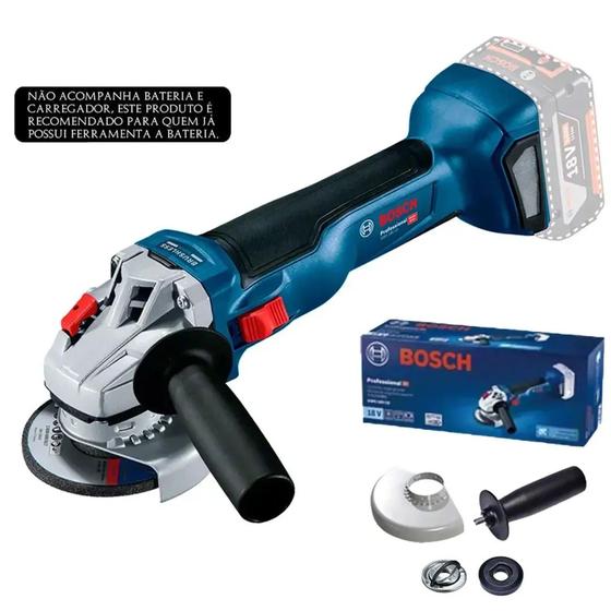 Imagem de Esmerilhadeira angular sem fio gws 18v-10 professional sem bateria bosch