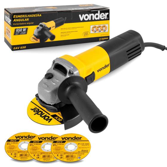 Esmerilhadeira Angular Vonder EAV 650 50Hz/60Hz 110V/220 V Menor preço em Esmerilhadeira Angular Vonder EAV 650 50Hz/60Hz 110V/220 V