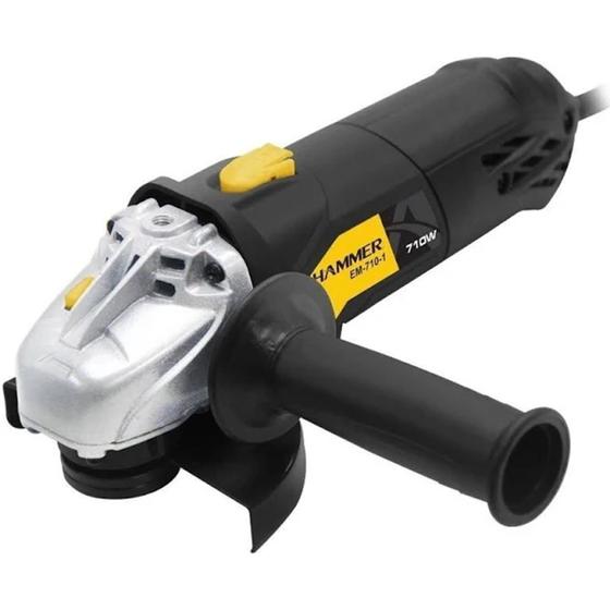 Imagem de esmerilhadeira hammer 4.5 angular 710w - 110V