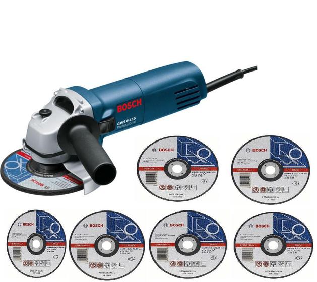 Imagem de Esmerilhadeira Lixadeira Bosch 220v C/ 6 Discos