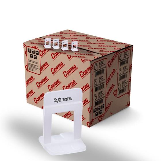 Imagem de Espaçador e nivelador para piso 2,0 mm com 1000 peças - SLIM - Cortag