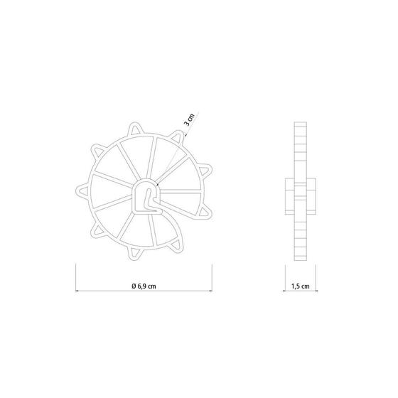 Imagem de Espaçador Plástico Circular Tramontina  30 mm para Ferragens (Saco com 100 un.)