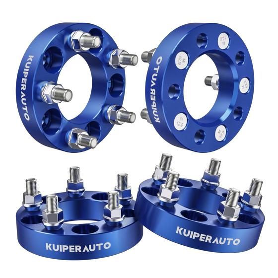 Imagem de Espaçadores de roda KUIPERAUTO 5x4,5 25,4 mm forjados 5x114,3 mm 4 peças azuis