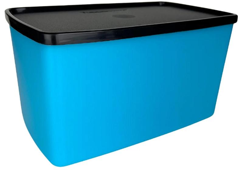 Imagem de Espaçosa 3 litros Azul com tampa Preta Tupperware