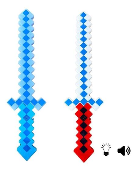 Imagem de Espada Brinquedo Picareta Minecraft Com Som E Luz Steve Alex