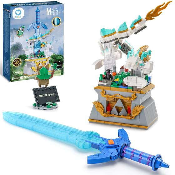 Imagem de Espada Mestra Brilhante Sillbird BOTW com Dragão para Fãs de Link  