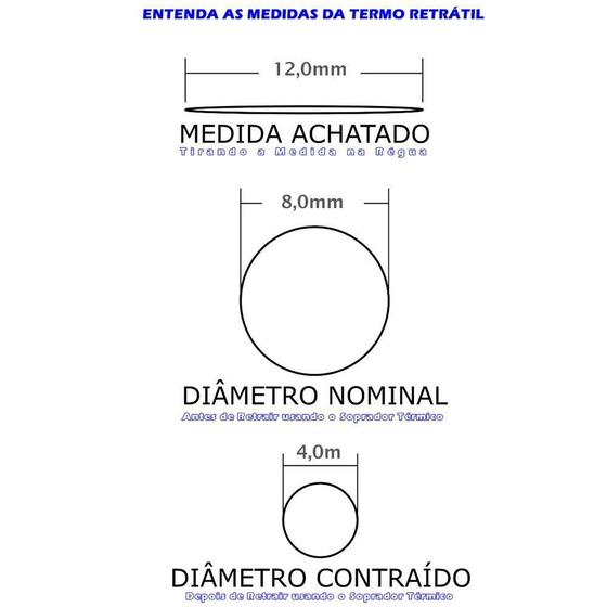 Imagem de Espaguete Tubo Termoretratil Transparente 8,0Mm 5 Mts