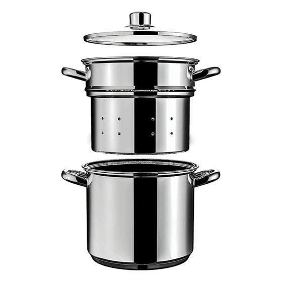 Espagueteira Inox 20cm Savoy Fundo Triplo Indução 5L Brinox Menor preço em Espagueteira Inox 20cm Savoy Fundo Triplo Indução 5L Brinox