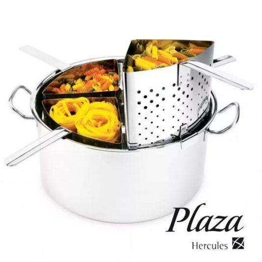 Imagem de Espagueteira Inox 4 Divisórias 32x16cm 10 Litros Hercules