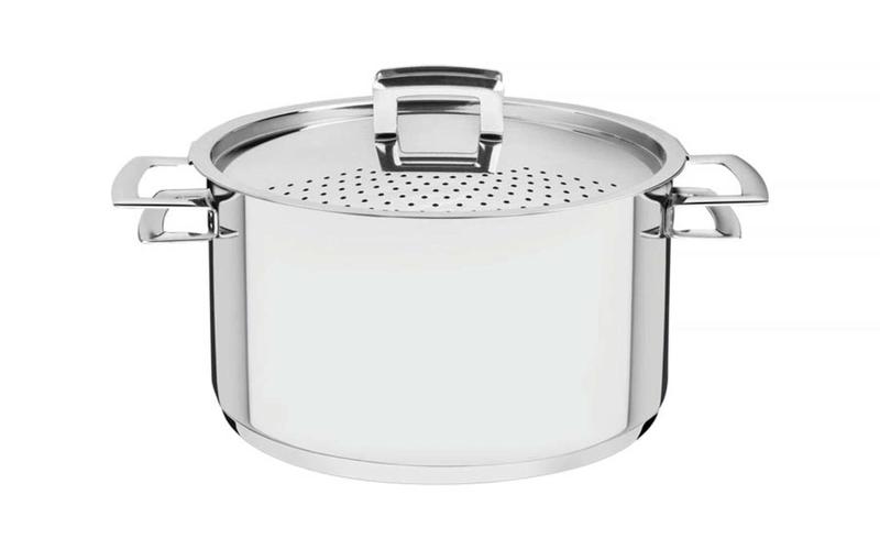 Imagem de Espagueteira Tramontina Brava em Aço inox com Fundo Triplo Tampa e Alças 24 cm 6,1 L
