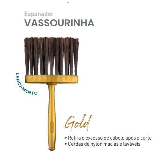 Imagem de Espanador de Cabelo Vassourinha Profissional Barber Gold Dompel