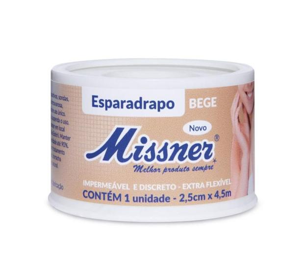 Imagem de Esparadrapo 2,5Cm X 4,5M Bege - Missner