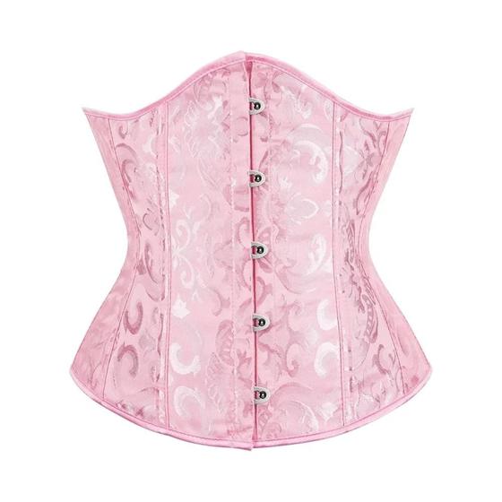 Imagem de Espartilho Feminino Vintage Gótico - Jacquard Underbust para Emagrecimento