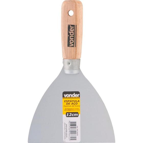 Espátula betumadeira aço carbono 3.1/8" 8cm cabo madeira - Vonder Menor preço em Espátula betumadeira aço carbono 3.1/8" 8cm cabo madeira - Vonder