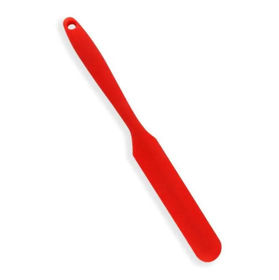 Imagem de Espatula confeiteiro de silicone 31,5x3,2cm vermelho mak inox 2207i