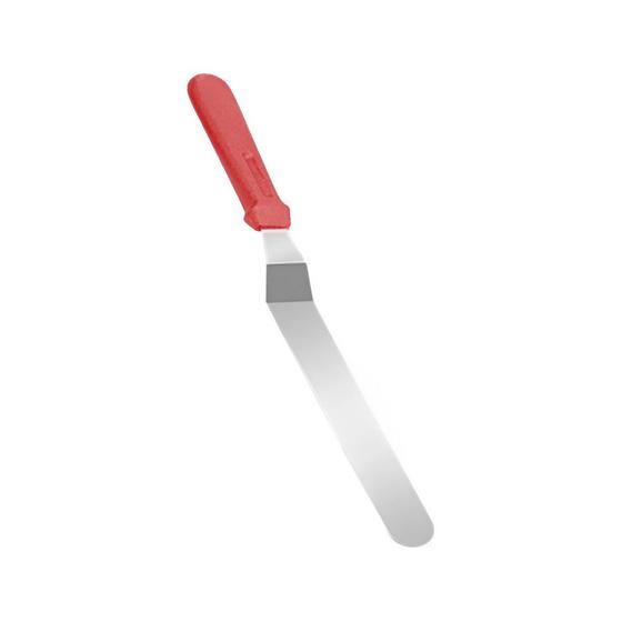 Imagem de Espátula de Inox Confeiteiro Angular - Vermelho - 25cm - 1 unidade - Prime Chef - Rizzo