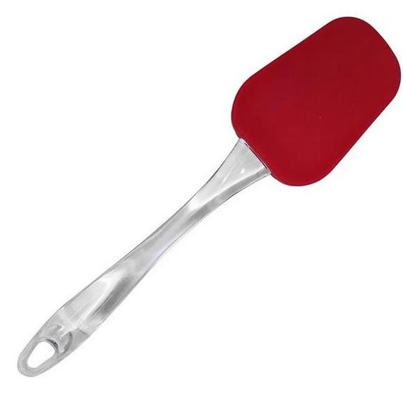 Imagem de Espatula de silicone acrilico retangular 25cm vermelho