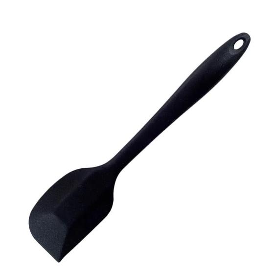 Imagem de Espátula De Silicone Curva Grande 28Cm Preta Reforçada