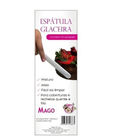 Imagem de Espatula Glaceira Plastica Para Bolo Branca Mago