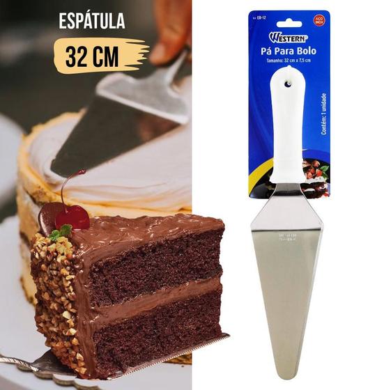 Imagem de Espatula Inox para Bolo de Confeiteiro para Confeitaria Cozinha Casa 32 cm  