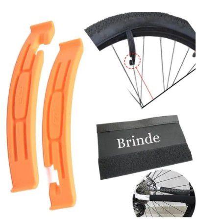 Imagem de Espatula Nylon Remoção Camara Bicicleta Kit Tira Troca Pneu Bike Curva MTB Ciclismo Reparo Trilha 